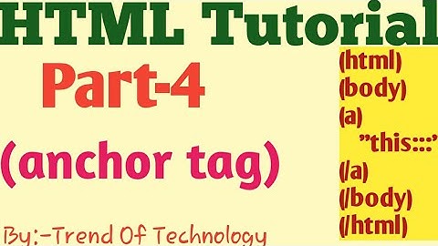 Using anchor tag in HTML / Lesson-4 (In Hindi)