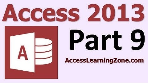 Microsoft Access 2013 Tutorial Level 1 Part 09 of 12 - Customer Queries