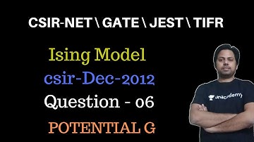 Ising model Question CSIR-NET-DEC-2012 | POTENTIAL G