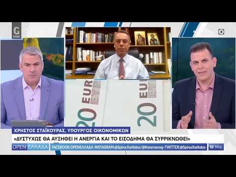 Ο Υπουργός Οικονομικών Χρ. Σταϊκούρας στην τηλεόραση του Open | 18.5.2020