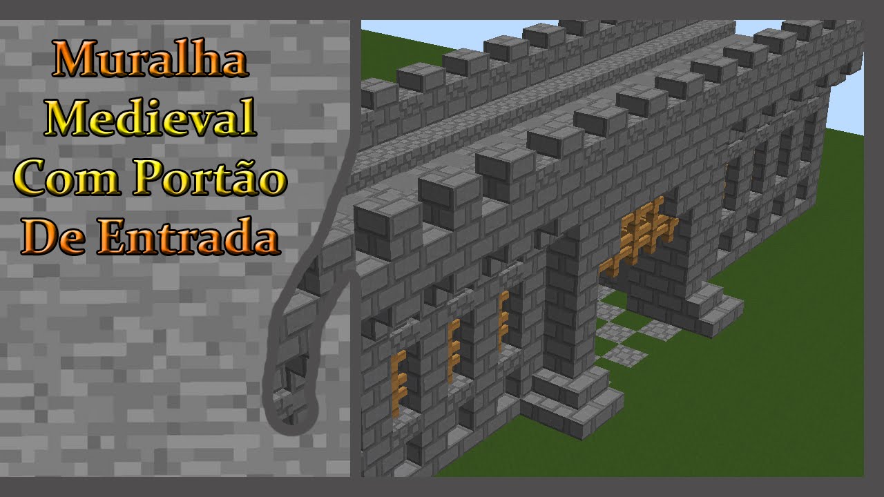 ⛏️ Como Construir Uma Vila Medieval, Minecraft, Muralha da Vila ⛓, Inscreva-se no meu canal do  para ver os vídeos antes de todo mundo  ♥