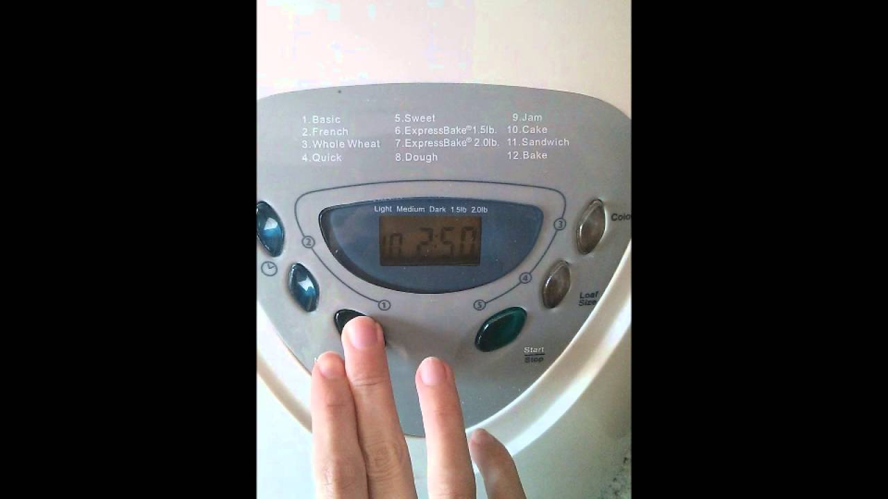 Baking Bread In One Hour with Sunbeam Bread Maker YouTube