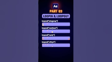 Loopout Expressions in After Effects: Pingpong, Offset, Continue & Cycle! #aftereffects #animation