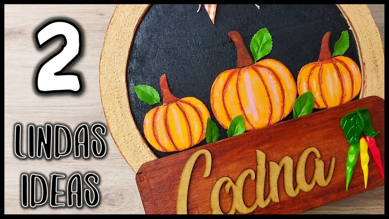 2 LINDAS MANUALIDADES PARA DECORAR LA COCINA - Crafts for the kitchen ...