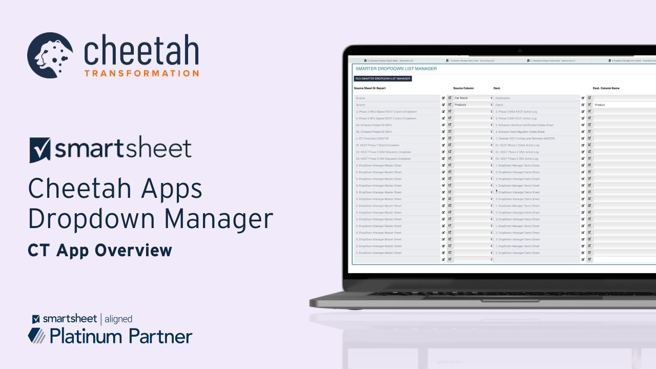smartsheet dropdown
