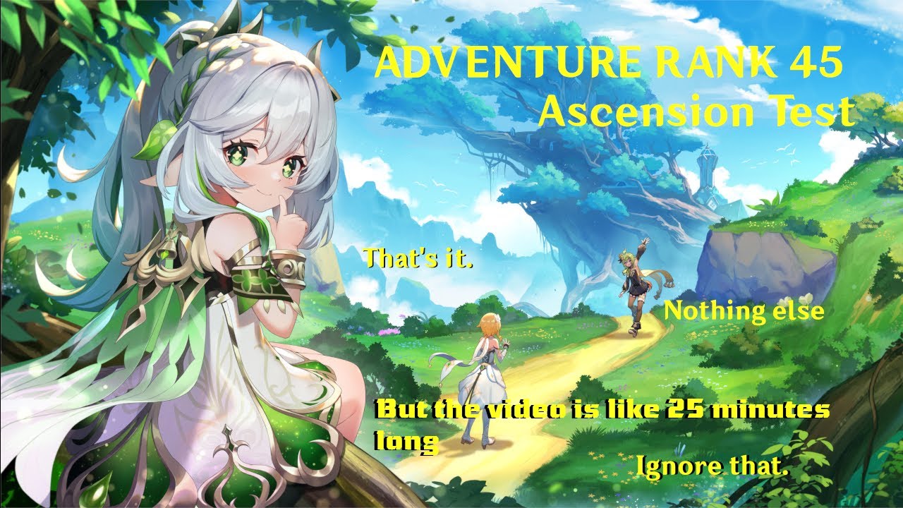 Adventure Rank 45 Ascension Test - Genshin Impact - YouTube