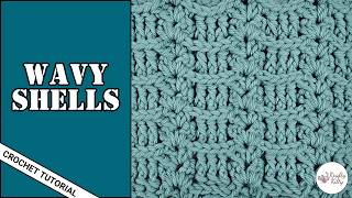 WAVY SHELLS CROCHET PATTERN | 1-ROW REPEAT CROCHET PATTERN