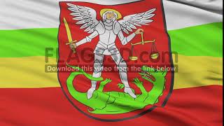 Closeup Biala Podlaska City Flag, Poland