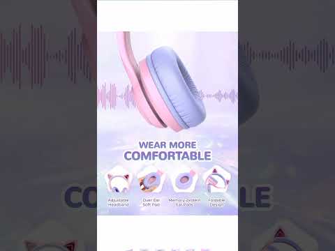 IClever BTH13 Bluetooth Kids Headphones With Mic Over Ear Headphone Wireless Cat Ear Headphone For