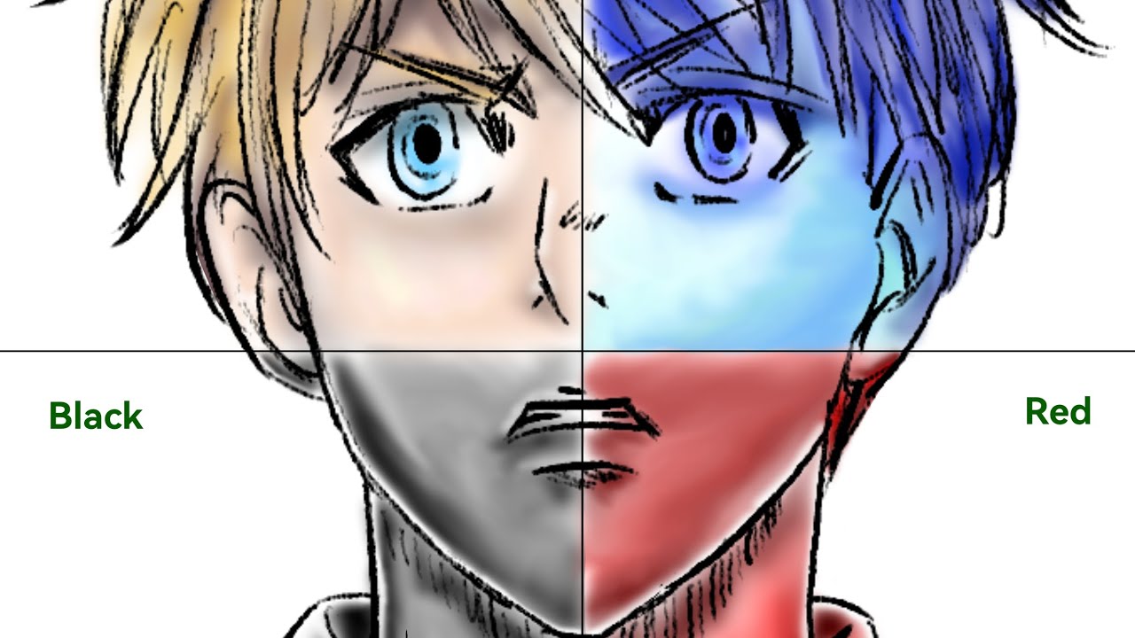 Armin Attack on Titan in 4 Colors Part2 Full ( Blue, Black, Red ) 