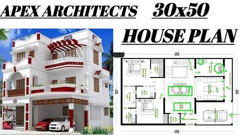 30X50 HOUSE PLAN | 2 BHK SET | APEX ARCHITECTS