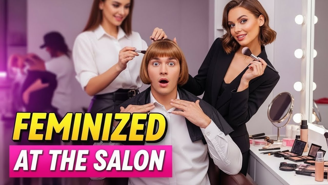 Жена феминизировала своего мужа в салоне! — ​​Истории о кроссдрессинге