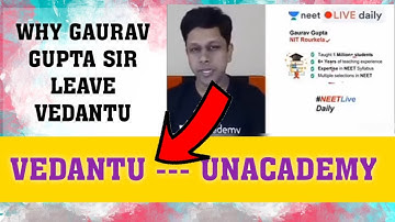 WHY GAURAV GUPTA SIR LEAVE VEDANTU 🔥🔥  || Gaurav Gupta sir  join unacademy 🙏 ||#Facultyfanclub