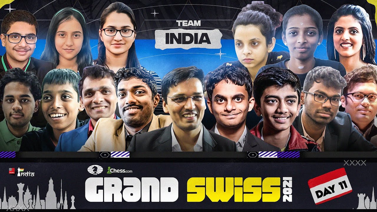 FIDE chess.com Grand Swiss Day 11 | Live Commentary | ft. India's latest (71st) GM Sankalp Gupta