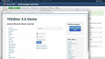 Joomla! YEEditor - Drag & Drop Editor - 08 Joomla Module Demo