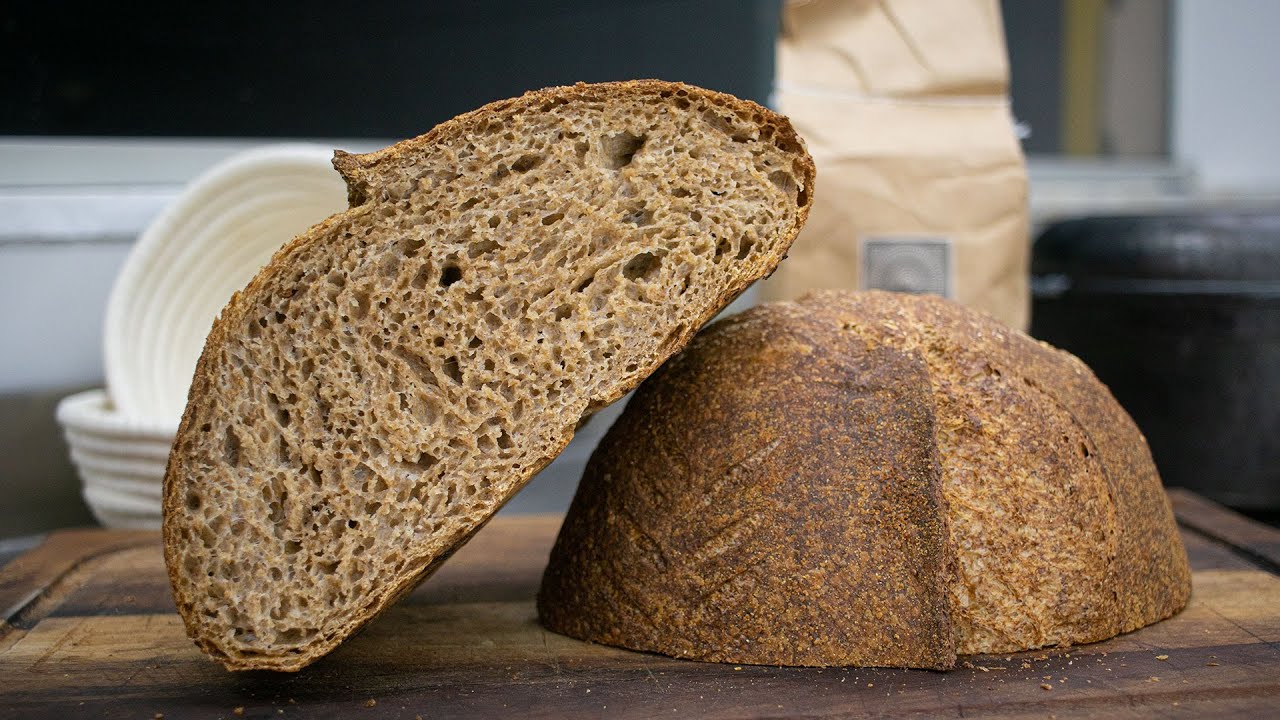 O MELHOR pão 100% INTEGRAL de Fermentação natural