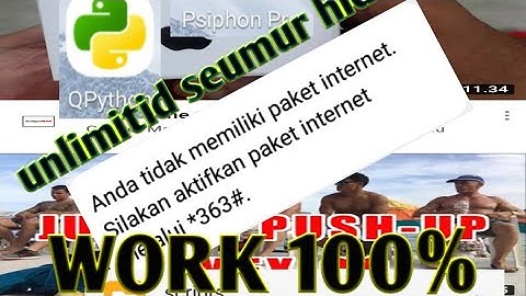Tutorial psiphon pro dan qpython bisa Internetan tanpa kuota kartu telkomsel!!Work 100%