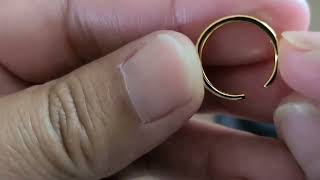 ChicSilver Sterling Silver Simple and Classic Toe Ring | Gold Tone