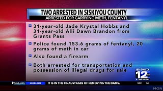 Two arrested in Siskiyou County for possessing meth, fentanyl