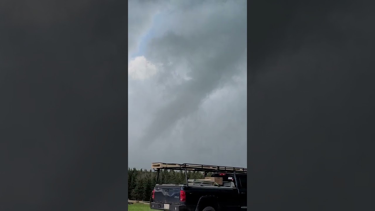 Bergen Alberta Tornado July 7 2022 Wraps Up in Rain and Ropes Out