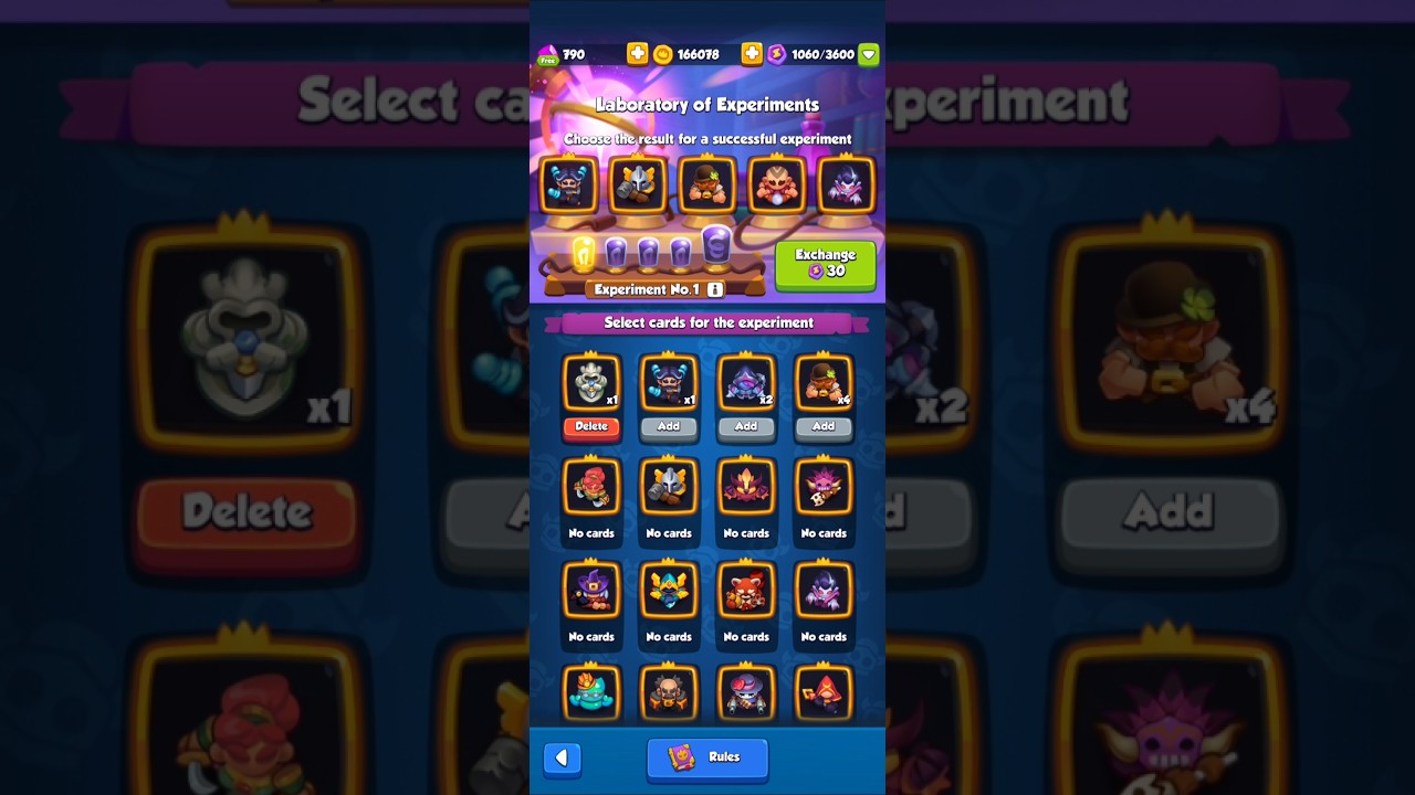 RUSH ROYAL - CARD EXCHANGING 