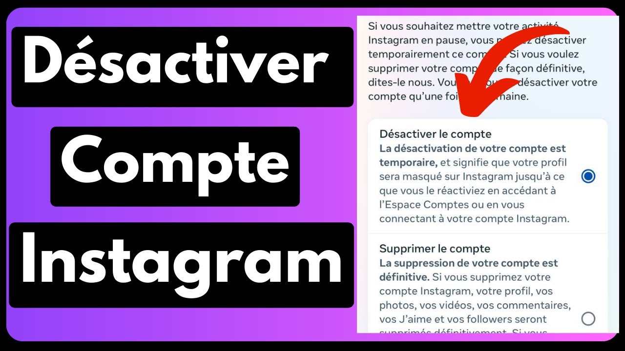 Comment Desactiver Un Compte Instagram Sur Iphone (FACILE) - YouTube