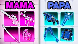Rivals pero, mi MAMÁ escoge mis ARMAS! Roblox