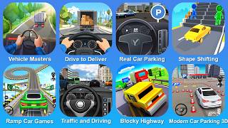 Vehicle Masters, Drive to Deliver, Real Car Parking, Shape Shifting, Ramp Car Games screenshot 1