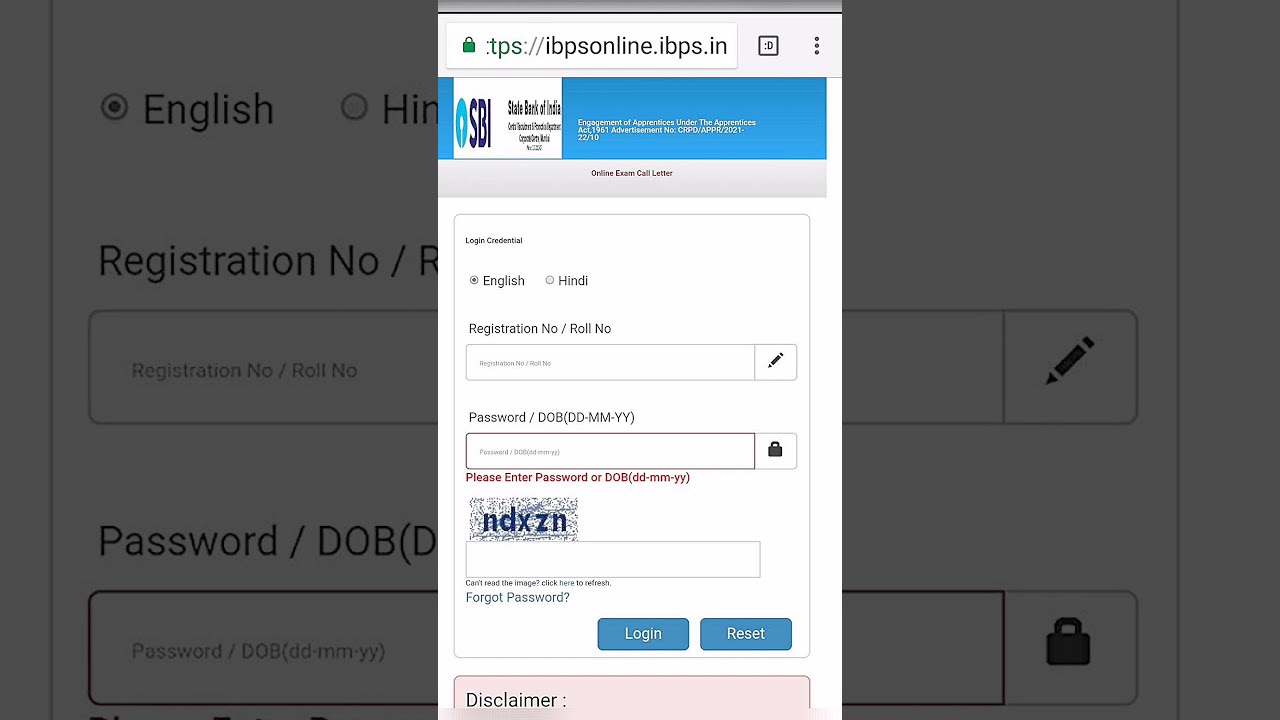 SBI APPRENTICE Exam admit Card Out 