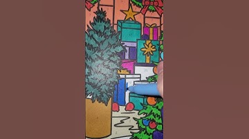 Coloring In Merry Christmas Black Background Color By Number Color Questopia Book