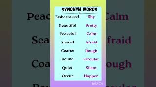 synonyms words in practical life#english #spokenenglish #learnenglish