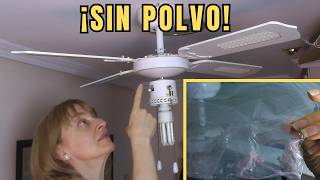 Así limpio el ventilador de techo sin llenar la casa de polvo 😉