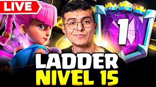 VENCIENDO NIVELES 15 PUSH LADDER TOP GLOBAL CLASH ROYALE EN VIVO ADRIAN PIEDRA