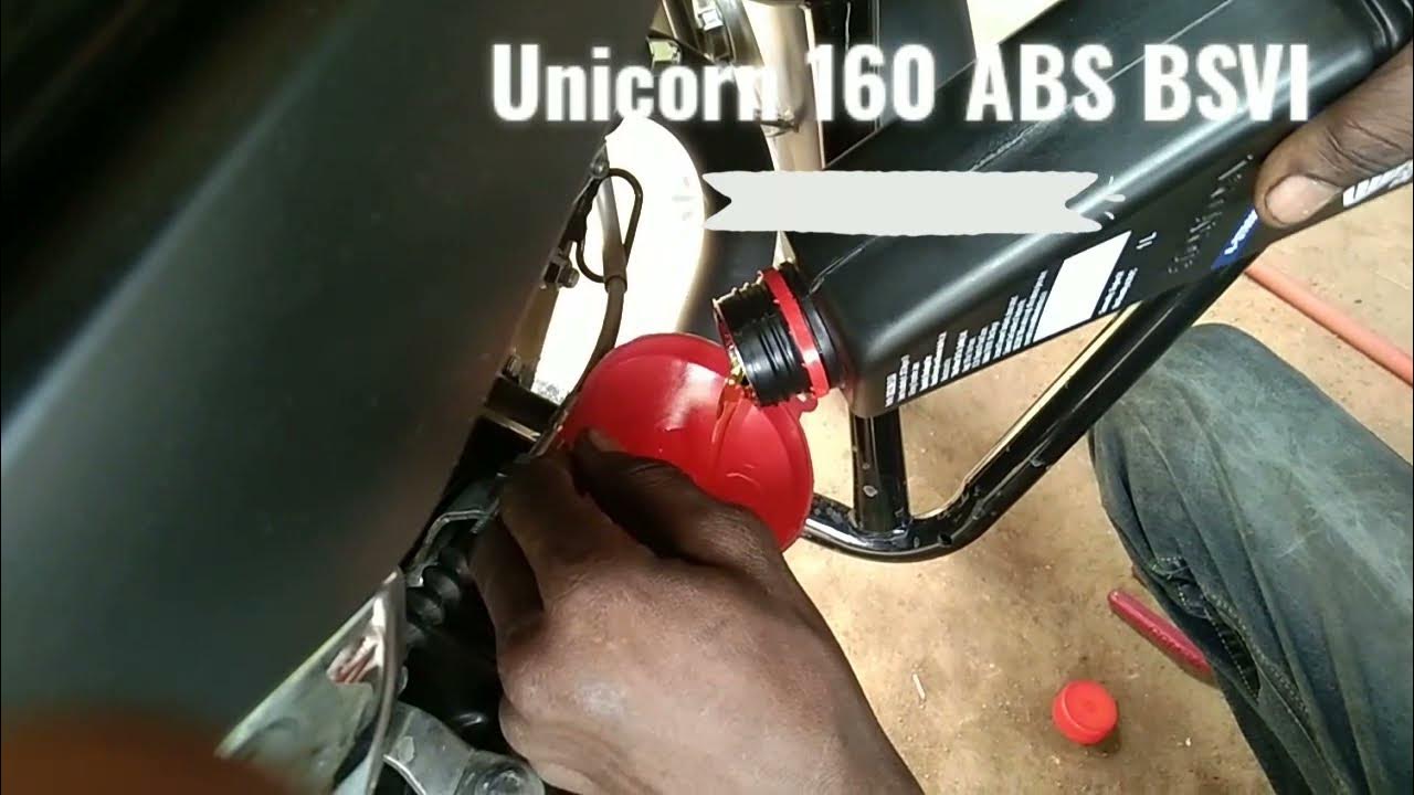 How to Change Engine Oil in Honda Unicorn 160 ABS BSVI Bike YouTube