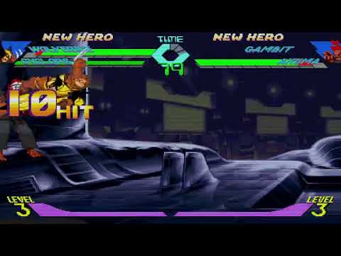 X-Men vs. Street Fighter - Wolverine, Cyclops vs. Gambit, Akuma
