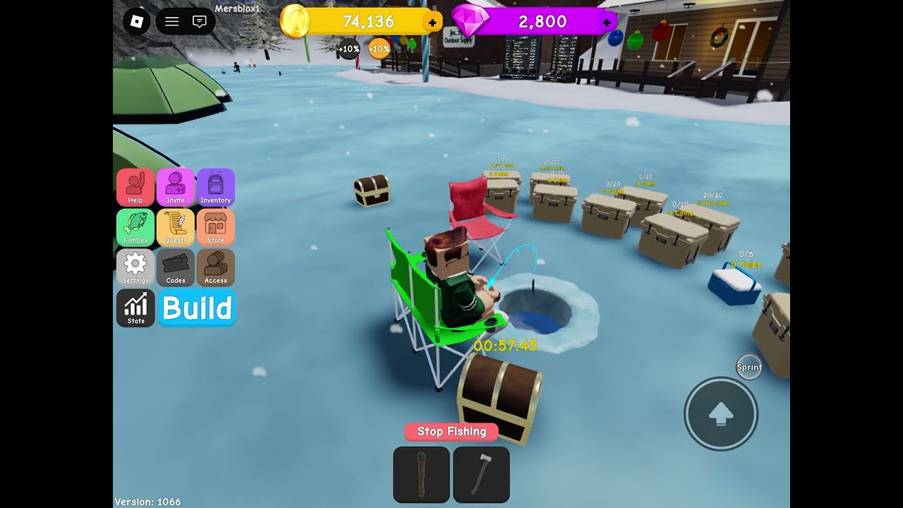 First time playing ice fishing simulator in a year!