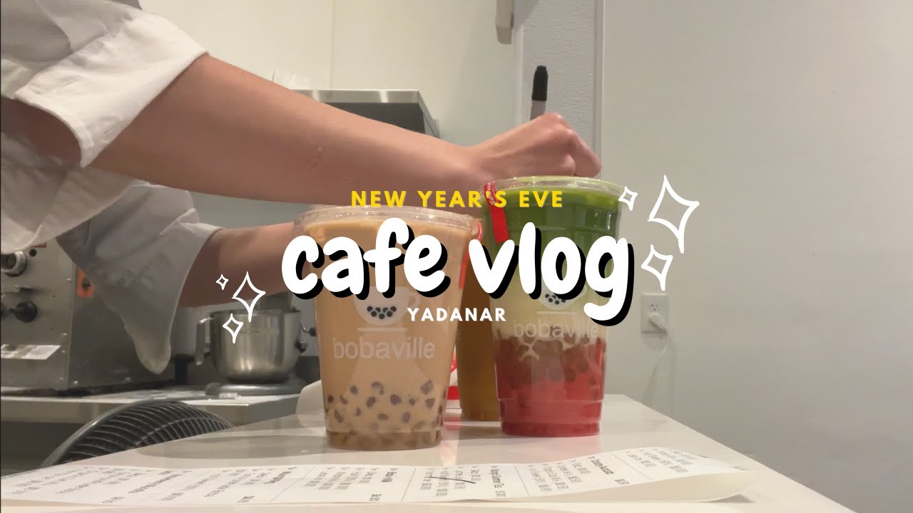 Working the last day of 2021 ~ NYE Cafe Vlog 🥂 making boba in house ...