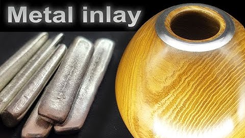 Woodturning project - How to add a Pewter Metal Inlay - ASMR