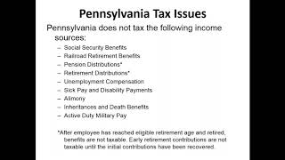 VITA Training #4 PA State Tax