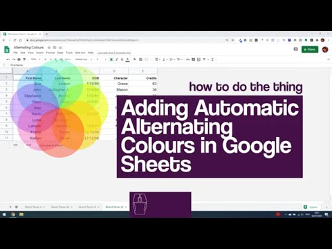 How to Add Automatic Alternating Colours in Google Sheets