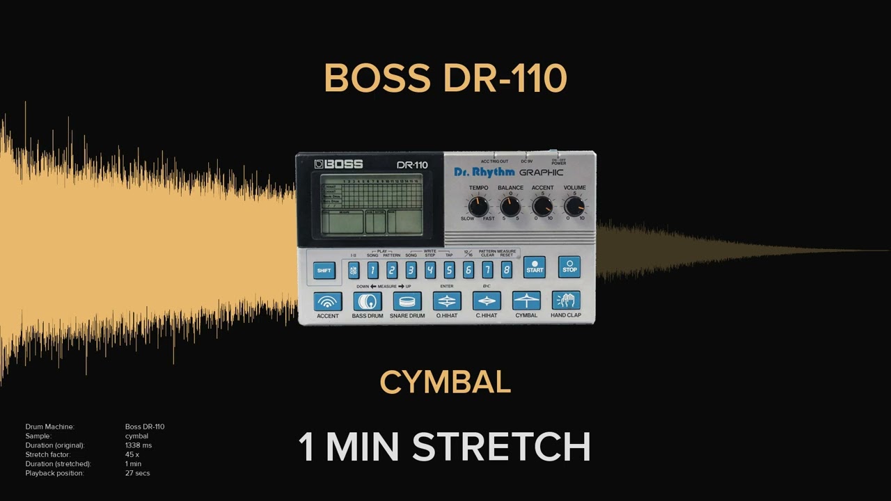 Boss DR-110 Cymbal (1 MINUTE)