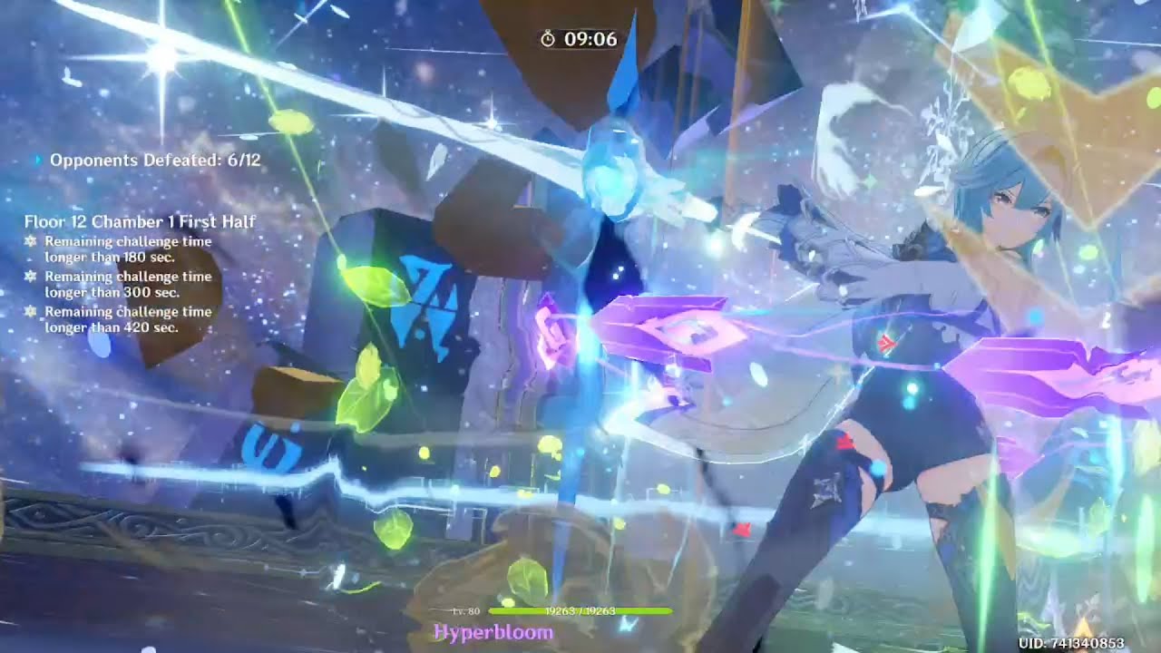 C0 Eula Hyperbloom  in 12-1-1 | Genshin Impact Spiral Abyss 3.7  Showcase