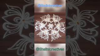 Simple Flower Rangoli 🌸 | Easy Daily Kolam Design ✨ #shalinicreatives