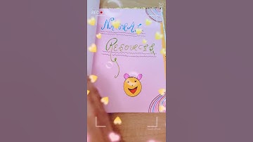 Science   Project - Natural resources..