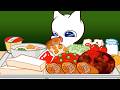 School Lunch Mukbang (Hamburger steak, spaghetti, crispy spring rolls) & Sushi and More! 🍱🍣🍉