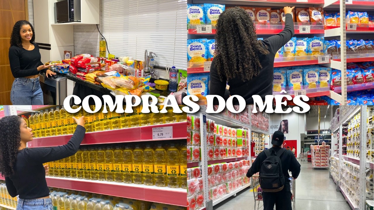 COMPRAS DO MÊS ASSAÍ ATACADISTA RJ | valores e organização das compras, compras do mês casal