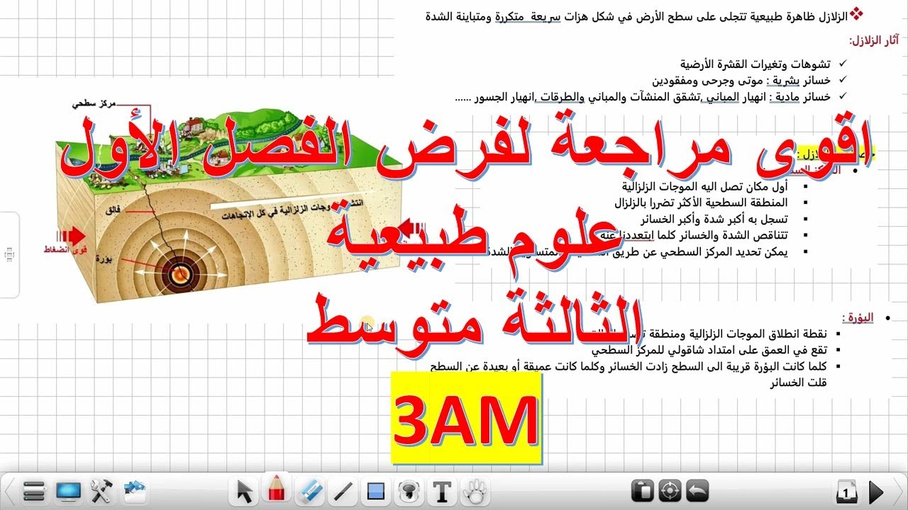 أقوى مراجعة لفرض الفصل  الأول علوم طبيعية السنة  الثالثة متوسط
