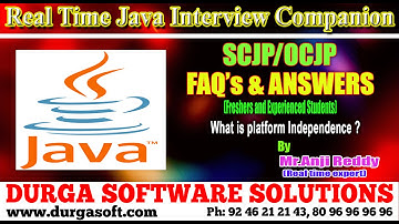 Java Interview Companion|| SCJP/OCJP|| What is platform Independence?