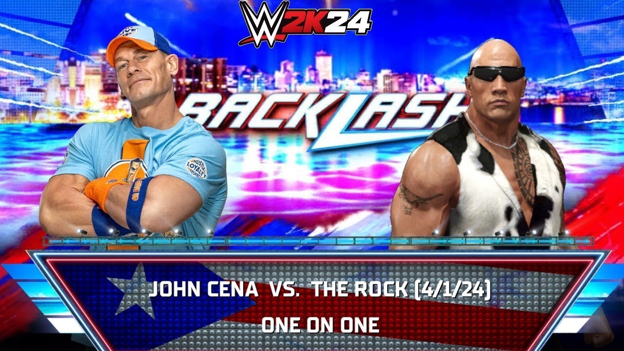 The Rock vs John Cena - Wrestlemania 40 WWE 2k24 - YouTube