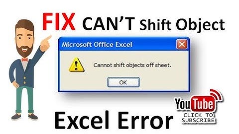 Insert Row & column error||cannot shift object error in excel